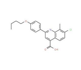 2-(4-Butoxyphenyl)-7-chloro-8-methylquinoline-4-carboxylic acid - chemical structure image