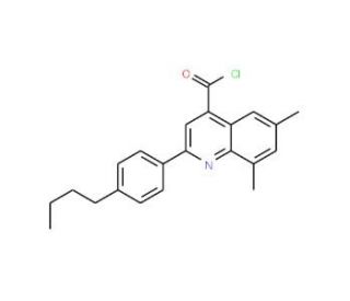 2-(4-butylphenyl)-6,8-dimethylquinoline-4-carbonyl chloride - chemical structure image