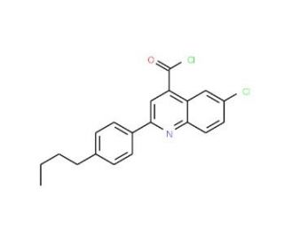2-(4-butylphenyl)-6-chloroquinoline-4-carbonyl chloride - chemical structure image