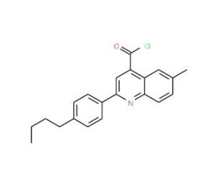 2-(4-butylphenyl)-6-methylquinoline-4-carbonyl chloride - chemical structure image