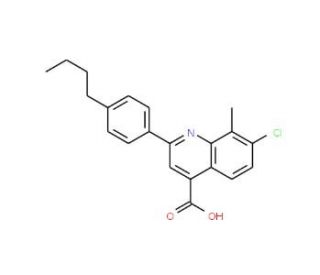 2-(4-Butylphenyl)-7-chloro-8-methylquinoline-4-carboxylic acid - chemical structure image