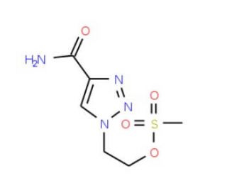 2-(4-carbamoyl-1H-1,2,3-triazol-1-yl)ethyl methanesulfonate - chemical structure image