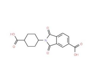 2-(4-carboxycyclohexyl)-1,3-dioxoisoindoline-5-carboxylic acid - chemical structure image