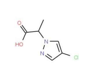 2-(4-chloro-1H-pyrazol-1-yl)propanoic acid - chemical structure image