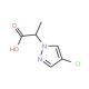 2-(4-chloro-1H-pyrazol-1-yl)propanoic acid - chemical structure image