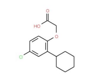 2-(4-chloro-2-cyclohexylphenoxy)acetic acid - chemical structure image