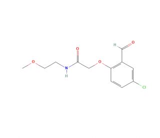 2-(4-chloro-2-formylphenoxy)-N-(2-methoxyethyl)acetamide - chemical structure image