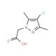 2-(4-chloro-3,5-dimethyl-1H-pyrazol-1-yl)acetic acid (CAS 374913-86-7) - chemical structure image