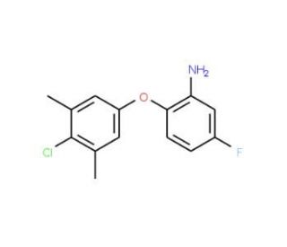 2-(4-Chloro-3,5-dimethylphenoxy)-5-fluoroaniline - chemical structure image