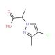 2-(4-Chloro-3-methyl-1H-pyrazol-1-yl)-propanoic acid - chemical structure image