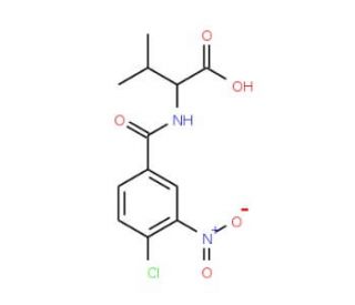 2-(4-Chloro-3-nitro-benzoylamino)-3-methyl-butyric acid - chemical structure image