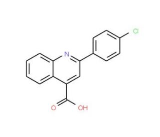 2-(4-Chloro-phenyl)-quinoline-4-carboxylic acid (CAS 5466-31-9) - chemical structure image