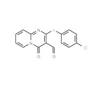 2-(4-Chloro-phenylsulfanyl)-4-oxo-4H-pyrido[1,2-a]pyrimidine-3-carbaldehyde - chemical structure image