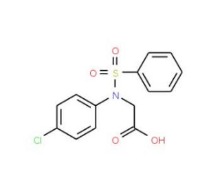 2-[4-Chloro(phenylsulfonyl)anilino]acetic acid (CAS 117309-41-8) - chemical structure image