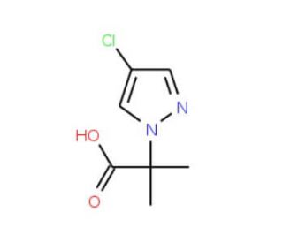 2-(4-Chloro-pyrazol-1-yl)-2-methyl-propionic acid - chemical structure image