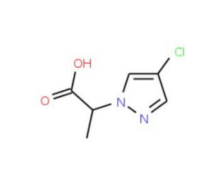 2-(4-Chloro-pyrazol-1-yl)-propionic acid (CAS 51363-82-7) - chemical structure image