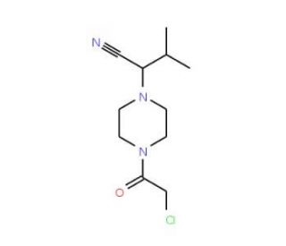 2-[4-(chloroacetyl)piperazin-1-yl]-3-methylbutanenitrile - chemical structure image
