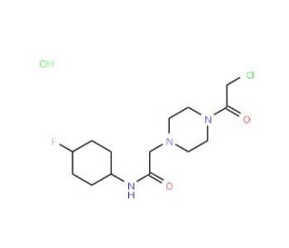 2-[4-(chloroacetyl)piperazin-1-yl]-N-(4-fluorophenyl)acetamide hydrochloride - chemical structure image