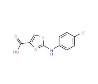 2-(4-Chloroanilino)-1,3-thiazole-4-carboxylic acid (CAS 165682-82-6) - chemical structure image