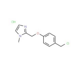 2-[4-(chloromethyl)phenoxymethyl]-1-methyl-1H-imidazole hydrochloride - chemical structure image