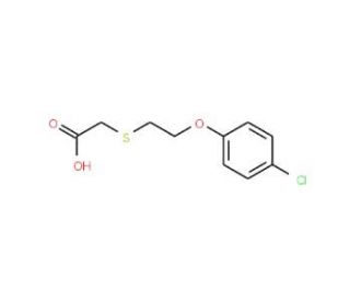 {[2-(4-chlorophenoxy)ethyl]thio}acetic acid - chemical structure image
