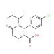 2-(4-Chlorophenyl)-1-(1-ethylpropyl)-6-oxo-3-piperidinecarboxylic acid - chemical structure image