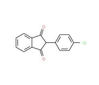 2-(4-Chlorophenyl)-1,3-indanedione (CAS 1146-99-2) - chemical structure image