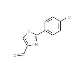 2-(4-chlorophenyl)-1,3-thiazole-4-carbaldehyde (CAS 21278-77-3) - chemical structure image