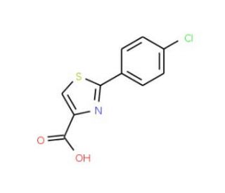 2-(4-Chlorophenyl)-1,3-thiazole-4-carboxylic acid (CAS 17228-98-7) - chemical structure image