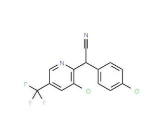 2-(4-Chlorophenyl)-2-[3-chloro-5-(trifluoromethyl)-2-pyridinyl]acetonitrile - chemical structure image