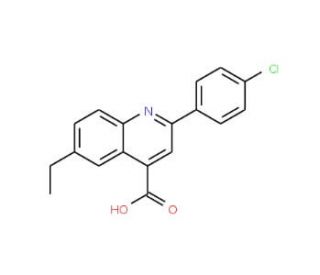 2-(4-chlorophenyl)-6-ethylquinoline-4-carboxylic acid - chemical structure image