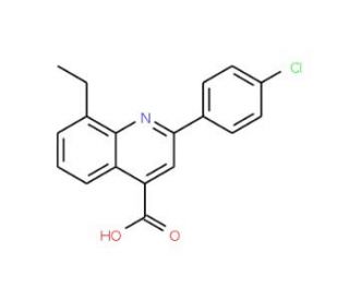 2-(4-chlorophenyl)-8-ethylquinoline-4-carboxylic acid - chemical structure image