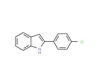 2-(4-Chlorophenyl)indole (CAS 1211-35-4) - chemical structure image
