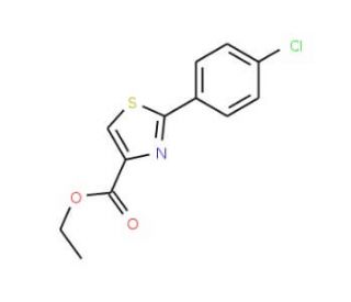 2-(4-Chlorophenyl)thiazole-4-carboxylic acid ethyl ester (CAS 61786-00-3) - chemical structure image