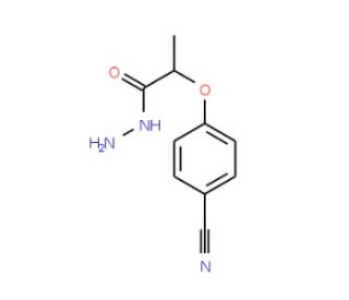 2-(4-cyanophenoxy)propanohydrazide (CAS 438219-13-7) - chemical structure image