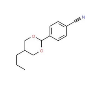 2-(4-Cyanophenyl)-5-n-propyl-1,3-dioxane (CAS 80285-16-1) - chemical structure image