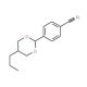 2-(4-Cyanophenyl)-5-n-propyl-1,3-dioxane (CAS 80285-16-1) - chemical structure image