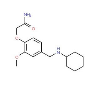 2-(4-Cyclohexylaminomethyl-2-methoxy-phenoxy)-acetamide (CAS 425646-58-8) - chemical structure image