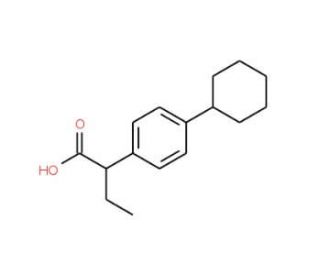 2-(4-Cyclohexylphenyl)butanoic acid - chemical structure image