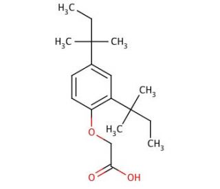 (2,4-Di-tert-pentylphenoxy)acetic acid (CAS 13402-96-5) - chemical structure image