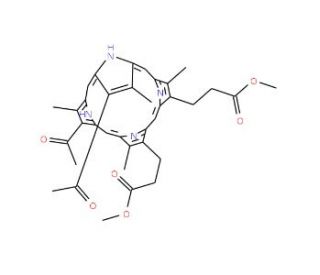 2,4-Diacetyl deuteroporphyrin IX dimethyl ester (CAS 10591-31-8) - chemical structure image