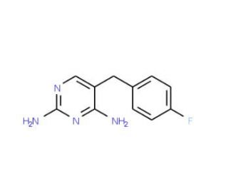 2,4-Diamino-5-(4-fluorobenzyl)pyrimidine (CAS 836-06-6) - chemical structure image