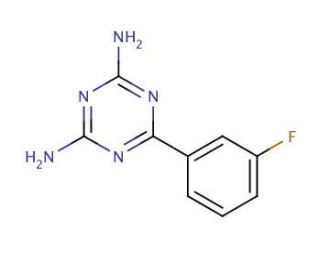 2,4-Diamino-6-(3-fluorophenyl)-1,3,5-triazine (CAS 30530-43-9) - chemical structure image