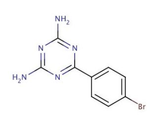2,4-Diamino-6-(4-bromophenyl)-1,3,5-triazine (CAS 30508-74-8) - chemical structure image