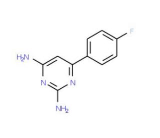 2,4-Diamino-6-(4-fluorophenyl)pyrimidine (CAS 175137-25-4) - chemical structure image