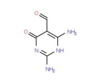 2,4-Diamino-6-hydroxy-pyrimidine-5-carbaldehyde (CAS 88075-70-1) - chemical structure image