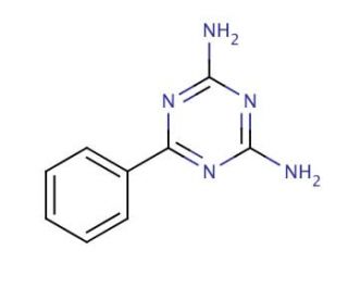 2,4-Diamino-6-phenyl-1,3,5-triazine (CAS 91-76-9) - chemical structure image