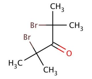 2,4-Dibromo-2,4-dimethyl-3-pentanone (CAS 17346-16-6) - chemical structure image