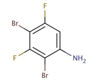 2,4-Dibromo-3,5-difluoroaniline (CAS 883549-00-6) - chemical structure image