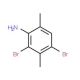 2,4-Dibromo-3,6-dimethylaniline (CAS 26829-89-0) - chemical structure image
